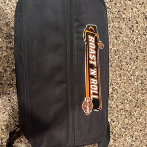 Harley-Davidson Black and Orange Toiletry Bag